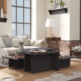 vidaXL Mese de cafea, 2 buc., gri, 111,5x50x33 cm, lemn compozit 805566