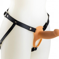 Strap-on Hollow H2, Silicon, Natural, 16.6 cm