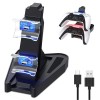 Statie de Incarcare Dubla pentru controlere PlayStation 5, cu Indicator LED, Negru