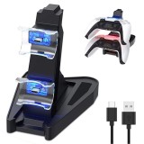 Statie de Incarcare Dubla pentru controlere PlayStation 5, cu Indicator LED, Negru
