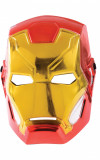 Masca Iron Man metalizata, pentru copii, 20 cm
