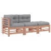 Set mobilier de gradina cu perne, 3 piese, lemn masiv douglas