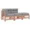 Set mobilier de gradina cu perne, 3 piese, lemn masiv douglas