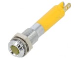 Lampă LED galbenă 24VDC &Oslash;6mm metalică