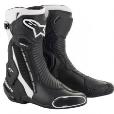 Cizme Piele Moto Alpinestars Smx Plus V2 Negru / Alb Marimea 42 2221019/12/42