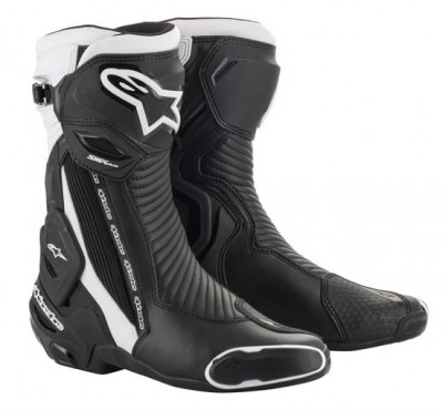 Cizme Piele Moto Alpinestars Smx Plus V2 Negru / Alb Marimea 42 2221019/12/42 foto