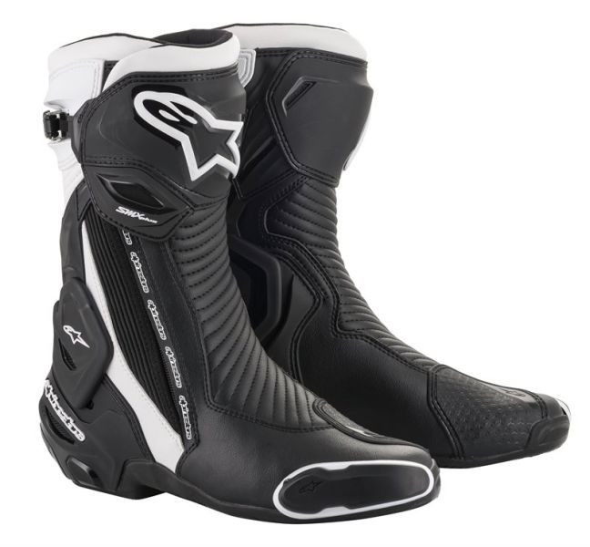 Cizme Piele Moto Alpinestars Smx Plus V2 Negru / Alb Marimea 42 2221019/12/42