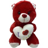 Urs inima rosu de plus 25cm