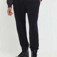 Abercrombie & Fitch pantaloni de trening culoarea negru, neted