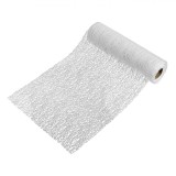 Tesatura Decorativa Craciun, Perforata, Culoare Alb, Dimensiuni 5m x 24cm, Oem