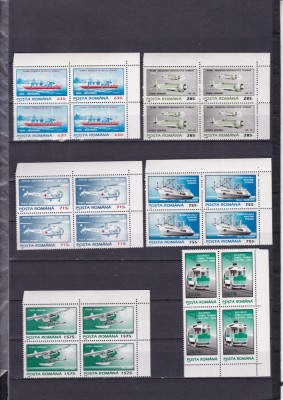 1995 LP 1396 MIJLOACE DE TRANSPORT UZUALE II BLOCURI DE 4 TIMBRE MNH foto