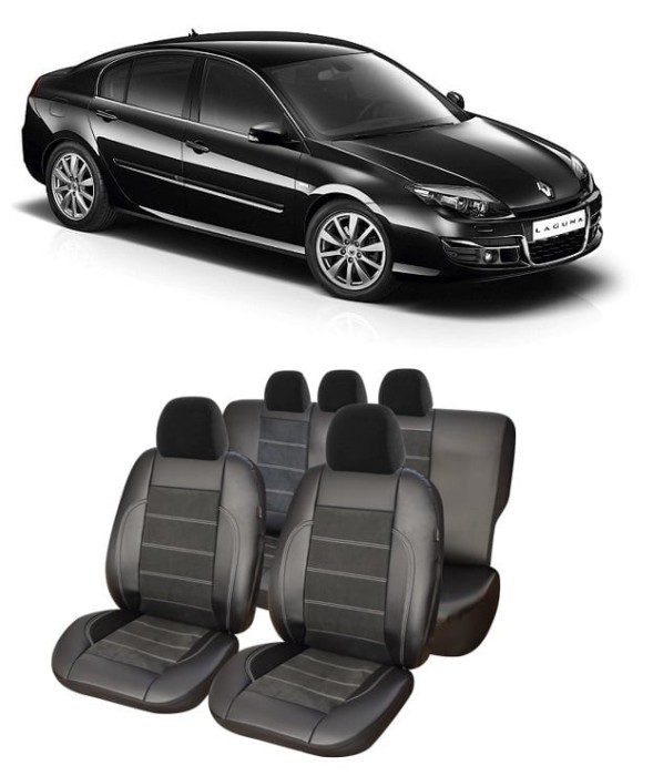 Set huse scaune din piele Alcantara Renault Laguna (2010-2016)