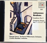 Johannes Brahms - &quot;George Enescu&quot; Bucharest Philharmonic Orchestra, Cristian Mandeal &lrm;&ndash; Symphony No. 4 / Hungarian Dances Nos. 1, 3, 5, 6, 7, 10 NM CD