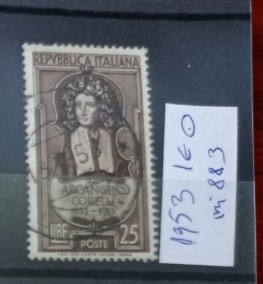 TS21 - Timbre serie Italia 1953 Mi883 foto