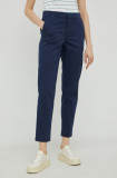 Levi&#039;s pantaloni femei, culoarea albastru marin, mulata, medium waist