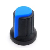 Cumpara ieftin Buton pentru potentiometru, 15x17mm, negru-albastru