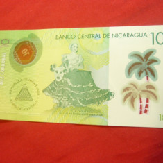 Bancnota 10 cordobas 2014 Nicaragua ,cal. Necirculat