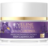 Eveline Cosmetics Gold &amp; Retinol lift crema de fata pentru fermitate antirid 50+ 50 ml