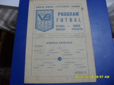 program Victoria Buc. - Sportul Stud. foto