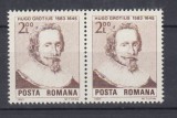 ROMANIA 1983 LP 1075 - 100 DE ANI NASTEREA HUGO GROTIUS PERECHE MNH, Nestampilat