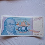 Iugoslavia 5000 dinari 1994 UNC