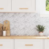 vidaXL Placă de metrou 50 pcs Marmură albă 30,5 x 30,5 cm 42021226