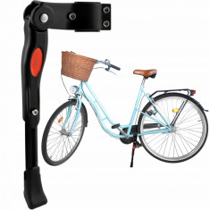 Cric pentru Bicicleta cu Prindere Laterala, Reglabil, Compatibil Cadru 24-29&amp;quot;, Culoare Negru foto