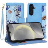 Husa pentru samsung galaxy s25 plus - flipcraft - design floral - vibrant&Acirc;&nbsp;blue