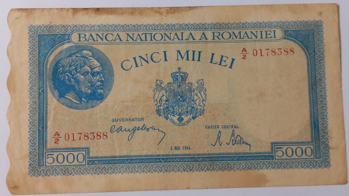 Romania , 5000 Lei Mai 1944