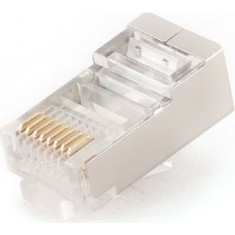 MUFA RJ-45 pt. cablu FTP, SFTP, Cat5e, RJ-45 (T), ecranat, plastic cu metal, 10 buc, &quot;PLUG5SP/10&quot;