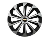 Cumpara ieftin Set 4 capace roti Fame Gri-Negru cu inel R16, pentru gama auto Chevrolet, Autohelix MSA