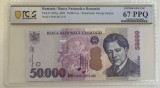 50000 lei 2000 PCGS67 UNC bancnota gradata