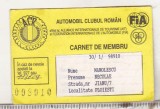 Bnk div ACR - Carnet de membru - 1996, Romania de la 1950, Documente