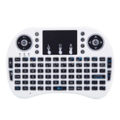 Tastatura Wireless Techstar? i8, Alb, Air Mouse Touchpad 2.4ghz pentru Android TV si Mini PC foto