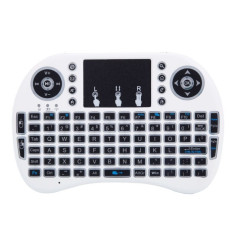 Tastatura Wireless Techstar&reg; i8, Alb, Air Mouse Touchpad 2.4ghz pentru Android TV si Mini PC