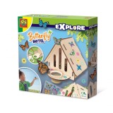 Set de artizanat pentru copii cu accesorii incluse - Casuta pentru fluturi, SES Creative