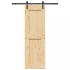 vidaXL Ușă glisantă cu set de feronerie 70x210 cm, lemn masiv de pin 3332700