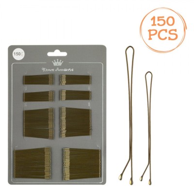 Set Agrafe Păr, 150 Bucăți, Metal, Culoare Neagră, Dimensiuni 4.5cm &amp;amp; 6cm foto