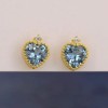 Cercei Argint 925 model Love Inima Alabstru placati cod ARG409D, Argintboutique