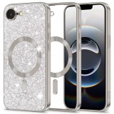 Husa MagSafe pentru Apple iPhone 16e, Techsuit, Luxury Glitter, Argintie