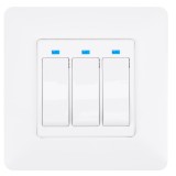 PNI WS323 &icirc;ntrerupător smart triplu Wi‑Fi, Tuya Smart, alb