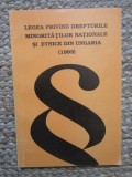 LEGEA PRIVIND DREPTURILE MINORITATILOR NATIONALE SI ETNICE DIN UNGARIA 1993