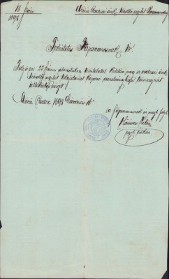 HST A1077 Act 1898 antet + ștampilă formațiunea pompieri voluntari Maria Radna foto