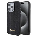 Husa originala Guess iPhone 15 Pro Disco Metal Script, negru, GUHCP15LPMSDGSK