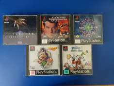 Lot jocuri PS1 - Hugo, Firestorm Thunderhawk 2, 007 Tomorrow Never Dies, Goofy foto