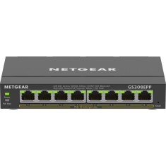 NETGEAR 8-Port Gigabit Ethernet High-Power PoE+ Plus Switch (GS308EPP) Gestionate L2/L3 Gigabit Ethernet (10/100/1000) Power over Ethernet (PoE) Supor
