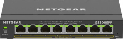 NETGEAR 8-Port Gigabit Ethernet High-Power PoE+ Plus Switch (GS308EPP) Gestionate L2/L3 Gigabit Ethernet (10/100/1000) Power over Ethernet (PoE) Supor foto