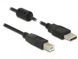 Cablu USB 2.0 de imprimanta la USB-B T-T 5m Negru, Delock 84899