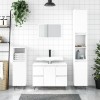 VidaXL Dulap pentru baie, alb, 80x33x60 cm, lemn compozit