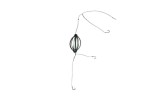Montura pescuit prokarpfishing pentru crap si caras cu 3 carlige legate cu fir textil, momitor culisant de 25g